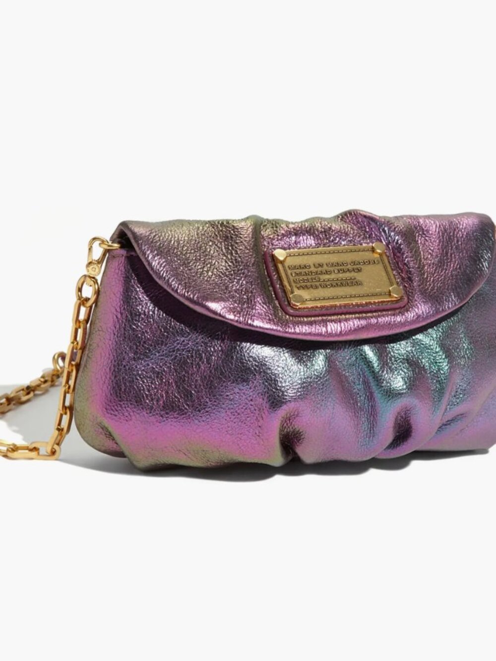 Marc by Marc Jacobs "Karlie" Iridescent Leather Cross-Body Shoulder Bag